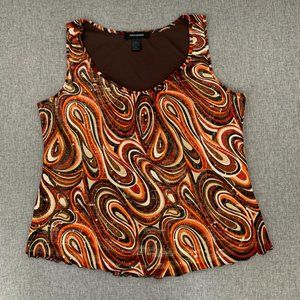 Ashley Stewart Beautiful Sparkle Blouse Elegant Layered Top W/ Gold Sequin 22/24